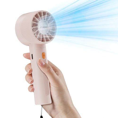 Jrisbo Portable Fan Handheld, High Speed Mini Personal Fan, 2600mAh Battery Powered USB Rechargeable Fan with 4 Speeds for Travel, Outdoor, Home, Office