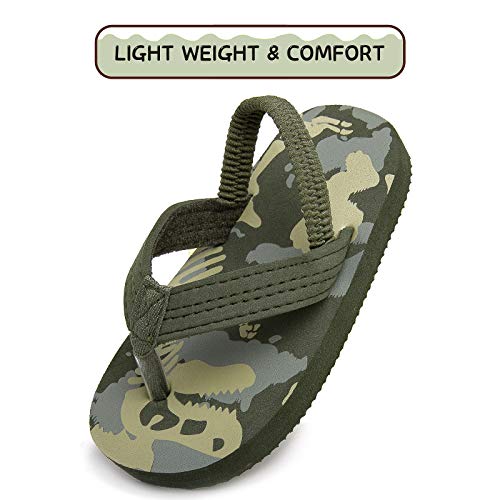 Image of Boys Girls Strap Flip Flops Sandals Cute Cartoon Unicorn Shark Toddler Flip Flop Kids Pool Beach Flat Slide Summer Water Shoes