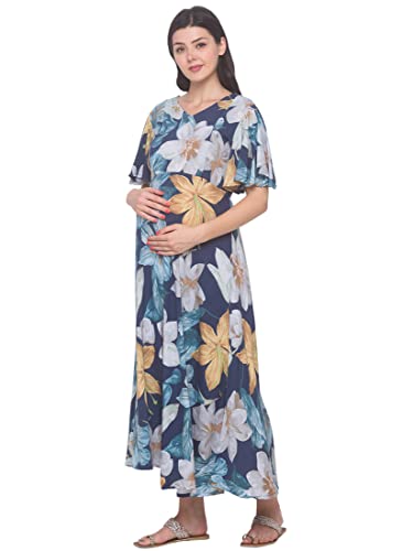 Image of AV2 Womens Viscose Maternity | Nursing |Feeding | Breast Feeding Dress with Zippers for Post Pregnancy