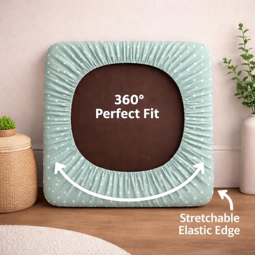 Image of STITCHNEST 'Contour Fit Series' Stretchable Printed Wooden Sofa Cover (Pack of 6) - Elastic Wooden Chair Cover | Wooden Sofa Seat Cover | Size - 20-21 x 20-21 x 3-5 in
