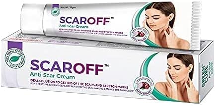 METROL GreenCure Scaroff Herbal Scar Removal Cream for Pimple Marks, Dark Spots, Blemishes & Stretch Marks with 3% Onion, Paraben & EDTA Free- 15g