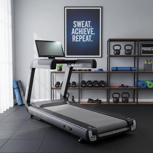 Image of Commercial Electric Treadmill Motorized LCD Touch Screen Auto Incline Adjustable Speed (0.5-25km /h) Fitness Equipment