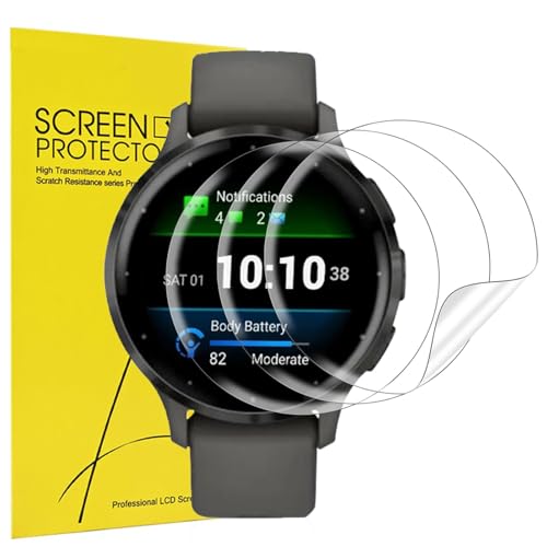 LIANCGJUE 6 Pack Anti-Scratch Film for Garmin Venu 3S (41mm) Screen Protector TPU Flexible Film Cover HD Clear Case Compatible for Garmin Venu 3S (41mm) Smartwatch