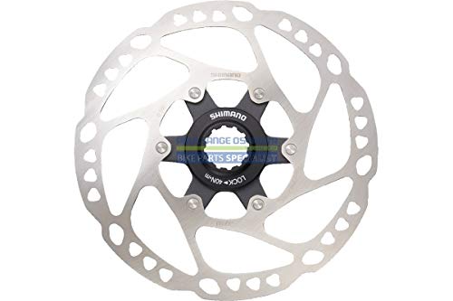 Shimano 203 mm C.Lock Deore Unisex Adult Cycling Discs, Multi-Coloured (Silver/Black)