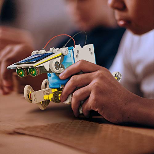 STEM Toys Solar Power Kits - Educational Solar Robot Kids Toys 13-in-1 Construction Engineering Kit Puzzle DIY Assembly Battery Operated Robotic Set Powered by Solar Energy for Boys/Girls Gift Kits