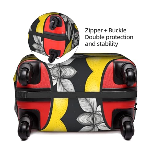 Lemon Fruit Pattern Print Travel Elastic Suitcase Luggage Baggage Cover Protector, Washable And Anti-Scratch4
