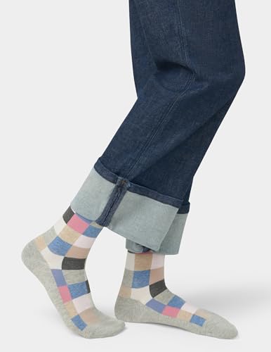 Image of HUE Women's Jeans Sock (Pack of 3), Heather Check Pack, One Size