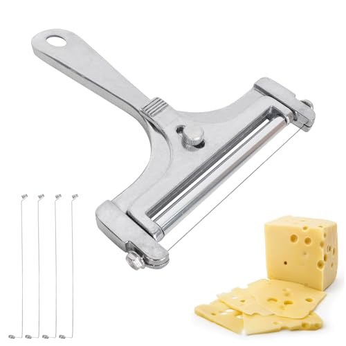SAVOSWEET Coupe-Fromage Avec Fil Réglable, Rouleau et Trancheuse à Raclette Manuelle