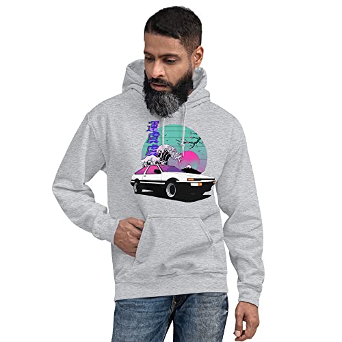 AE86 Trueno Vaporwave 80s 90s Aesthetic JDM Tuning Car Drift Racing Unisex Hoodie3