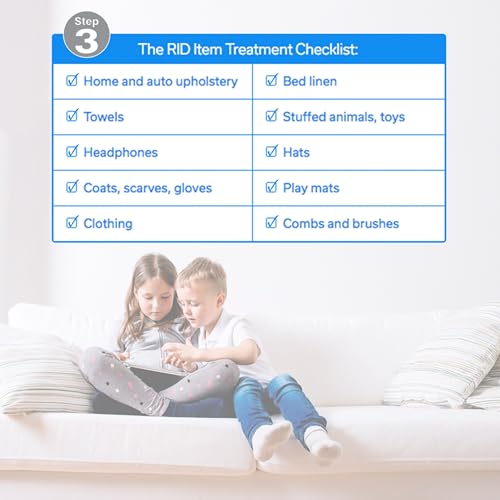 Image of RID Lice Treatment Complete Kit Includes Shampoo, 2 Fluid Ounces, Egg Comb Out & 3 Ounces Dust Mite Spray, Lice Comb, 4 Piece Set, 1 Count