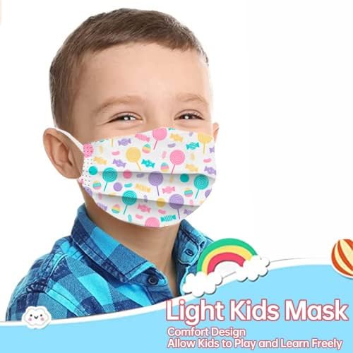Miniatura 6 de Cubrebocas para niños paquete de 50100 mascarillas desechables de 3 capas cómodas máscaras de Navidad con estampado de animales feliz día festivo