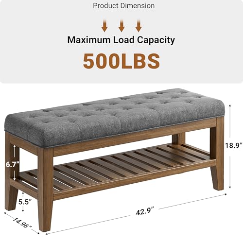 Luxury Upholstered Accent Bench