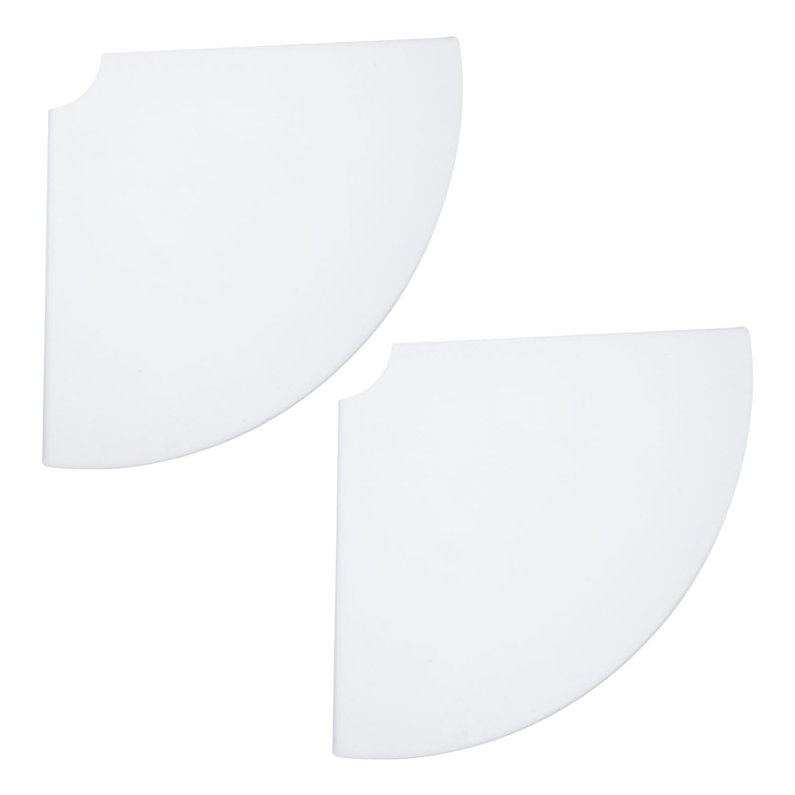 Étagères d'angle murales en acrylique blanc Levemolo | Lot de 2