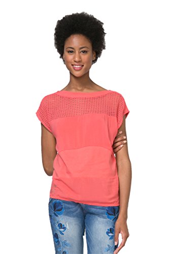 T-shirt Desigual TS WHITE 2 blanc corail taille XXL coton