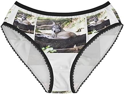Laying Wolf Panties, Laying Wolf Underwear, Briefs, Cotton Briefs, Funny Underwear, Panties For Women