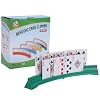 4 Pack Card Holders for Playing Cards,Double Layered Stackable Storage Game Card Tray for Arthritis Patients -Playing Card Rack for Kids Adults Seniors(4 Colors)