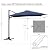 Luxury 10' X 10' Cantilever Patio Umbrella, 360°Rotation,Large Rectangular Cantilever Patio Umbrellas, Heavy Duty Aluminum Off-Set Patio Umbrella,Easy Tilt Sunshade Waterproof for Deck Pool Patio