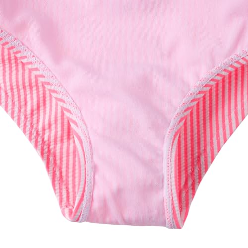 Image of LIZENS Two-Pieces Girls Swimsuit Puff Sleeve Beach Bathing Suit Stripe Bikini Sets