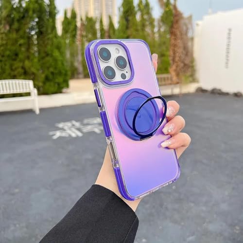 Coque iPhone 15 violette avec support et charge sans fil Magsafe