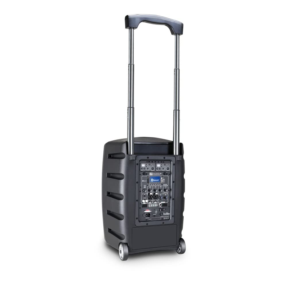 LD Systems ROADBUDDY 10 HHD 2 B6 - Akkubetriebener Bluetooth-Lautsprecher mit Mixer, 2 Funkmikrofonen, 655-679 MHz, schwarz