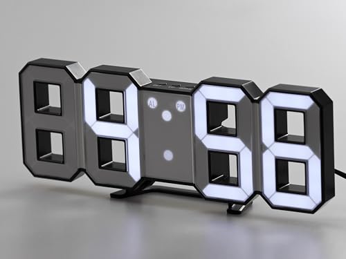 Reloj de pared digital LED con modo nocturno para evitar reflejos 2