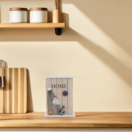 Caja de llaves de madera mediterránea grande para pared de hogar 3