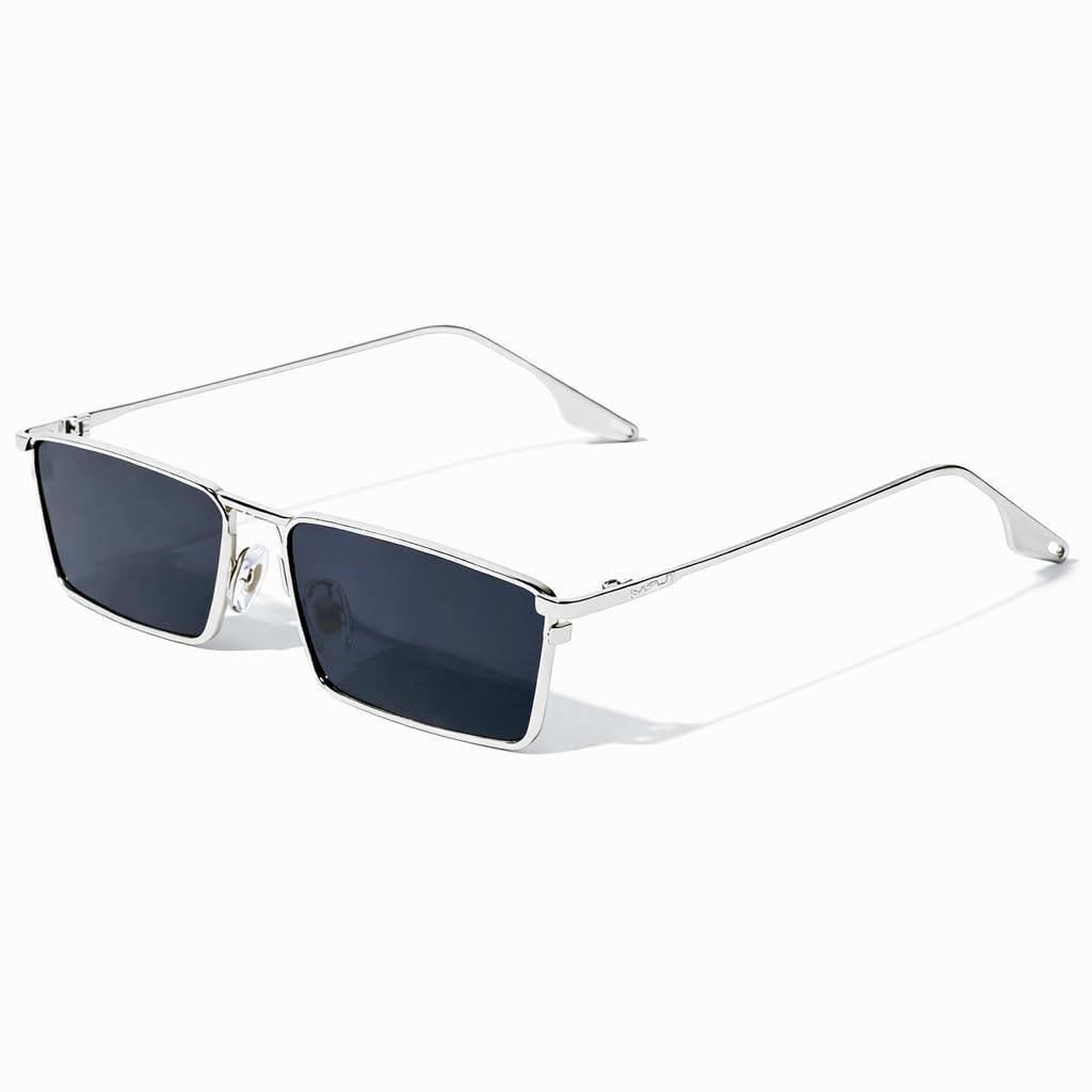Small Rim Sunglasses for Men and Women Slim Metal Frame-image-48