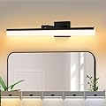 IZORRO 24 inch Bathroom Vanity Light Bar, IP44 16W Dimmable 5CCT LED Adjustable Bathroom Light Fixture Over Mirror, Black Vanity Light for Bathroom