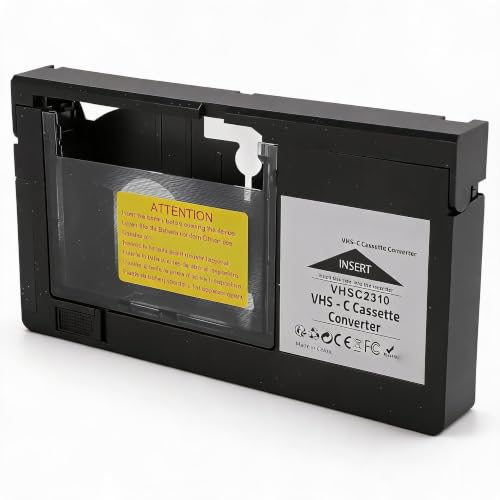 Adaptador de Casete para Videocámaras, Control Motorizado de una Tecla, Compatible con S VHS C y S VHS para Conversión de Cintas VHS C