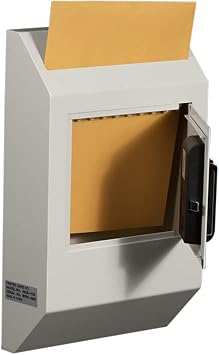 Protex Safe Drop Box Security Lock Box (WDB-110E),Heavy Duty,Piano Hinge, Secure suggestions, ballots, Mail, Money, Rent Checks and More, Digital Electronic Lock, Off White