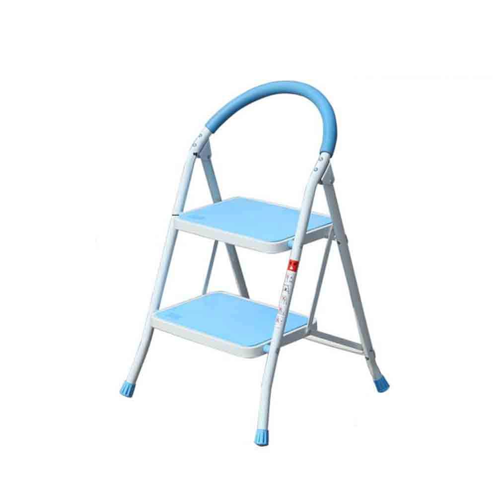 Tabouret d'escabeau pliant portable à structure en fer et marches antidérapantes