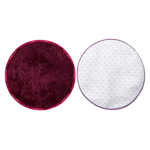 VICASKY Cozy Warm Cushion Plush Round Mat for Dogs Cats Non Slip Base for Winter Use and Pet Cots Adorable Design