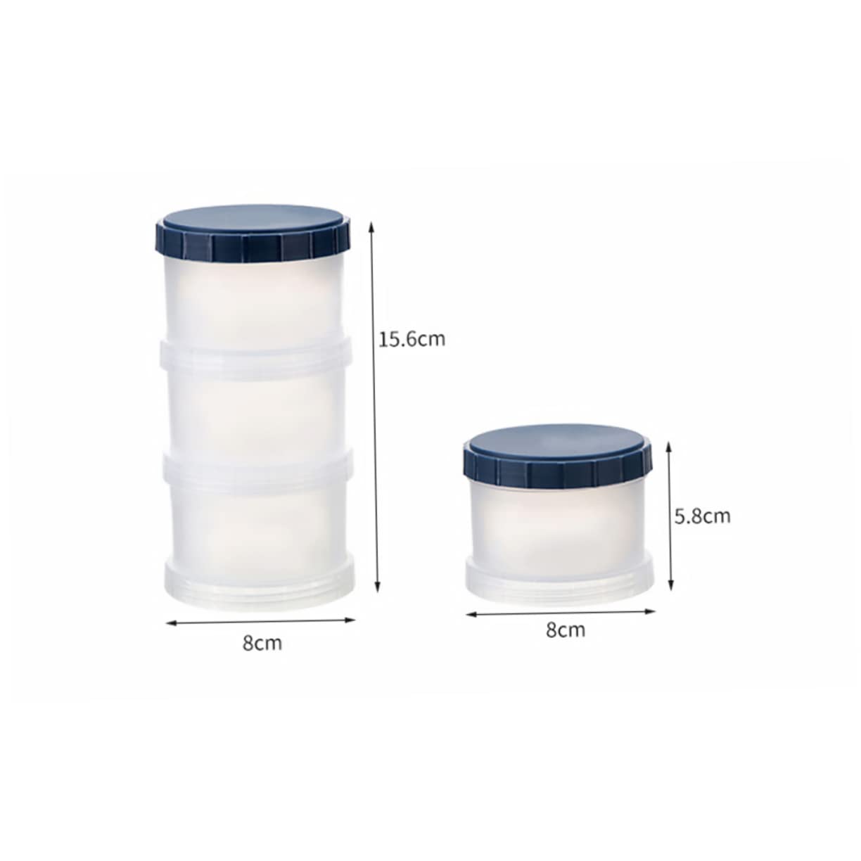 SUPVOX 2 Compartment Milk Storage Box Snack Container -free Portable Formula Dispenser for Travel