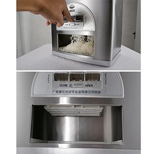 Contenedor de arroz sellado, dispensador de granos de acero inoxidable, cubo de almacenamiento de arroz de capacidad de 15 kg/20 kg/30 kg, proporciona alimentos saludables para tu familia