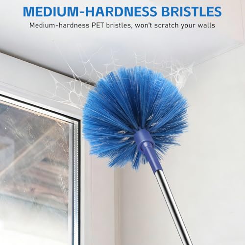 Image of SetSail Cobweb Duster with Extension Pole, Retractable Dusters for Cobweb Cleaning 81-inch Long Handle Ceiling Fan Spider Web Brush for Outdoor Indoor High Ceilings
