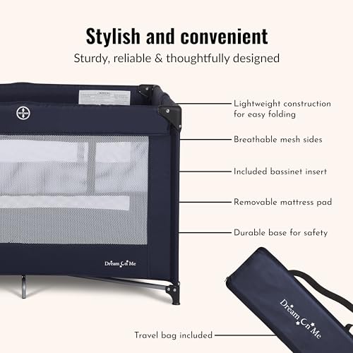 Dream On Me Zazzy Portable Baby Playard with Bassinet, Travel Carry Bag - image 5