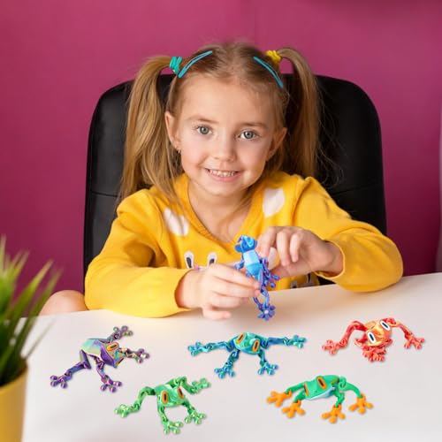 6 imanes decorativos de rana magnética 3D para refrigerador miniatura 5