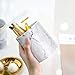 WAVEYU Pen Holder, Cup for Desk Marble Pattern Pencil Holder for Adults Kids Luxury Leather Desk Organizer Makeup Brush Holder for Office, Classroom, Home, Marble