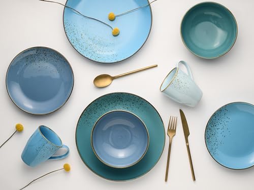 CreaTable, 20157, Serie Nature Collection, 16-teiliges Geschirrset, Kombiservice aus Steinzeug, spülmaschinen- und mikrowellengeeignet, Qualitätsproduktion