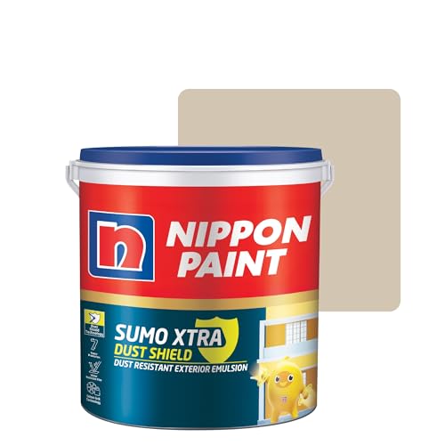 Image of Nippon Paint Sumo Xtra Dust Shield Exterior Emulsion (20L, Buffed) - Dirt Pickup Resistant, Colour-Lock, Water Resistant, Low VOC Wall Paint for Exterior Masonry Surfaces - 20 Litre