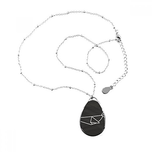 Collier Requin Origami géométrique pendentif goutte d'eau chaîne bijoux cadeau homme femme