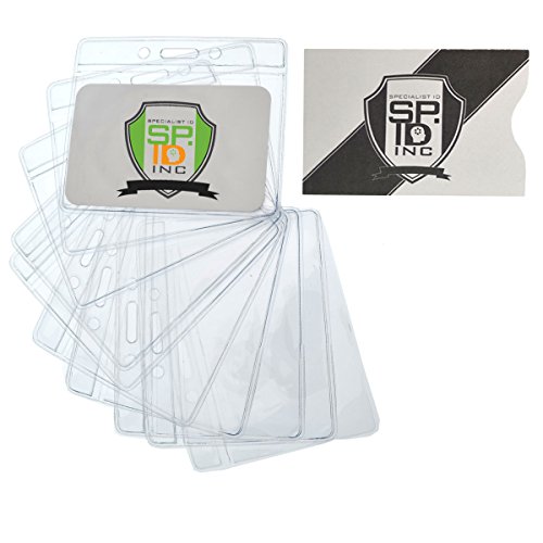 Porte-badge horizontal vinyle transparent étui carte identité Specialist ID 10x