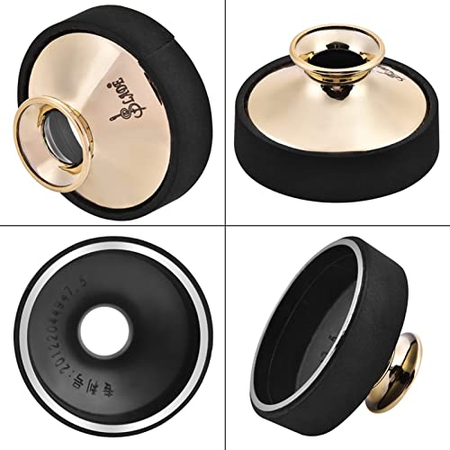 1 STÜCK Altsaxophon Stumm Altsaxophon Stumm Schalldämpfer Dämpfer Leichter Kunststoff ABS Üben Saxophon ohne Andere zu Stören(Gold)