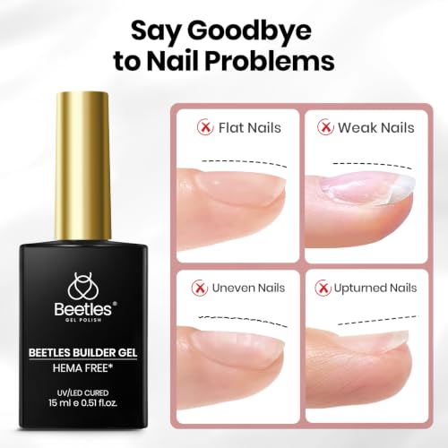 Image of Beetles Builder Gel for Nails Clear, 15ml HEMA & TPO-Free Gel Builder