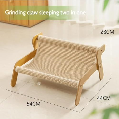 Katzenkratz-Couch – 2-in-1 verschleißfeste Sisal-Kratzmatte, Naturfaser-Möbel für Hauskatzen