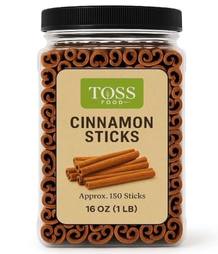 Cinnamon Sticks Whole Bulk 16 OZ Jar - 2.75 Inch Cut With Strong Aroma, Perfect for Crafts,Baking, Cooking & Tea- 150+ Cassia Cinammon Stick