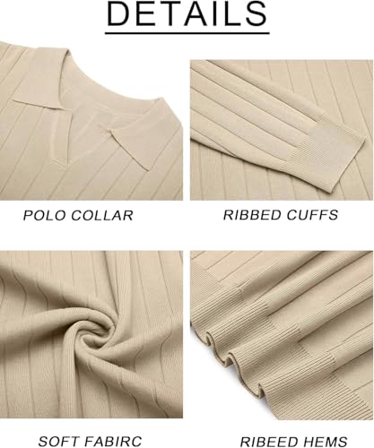 Image of NORTHWIND Men's Cotton Full Sleeve Collar Polo Sweater for Man Rib Knitted Sweaters for Men Winter Pullover Sweater for Men