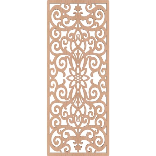 Image of 9 3 /8 inchW x 24 3 /8 inchH x 1 /4 inchT Buel Decorative Fretwork Wood Wall Panels, Alder
