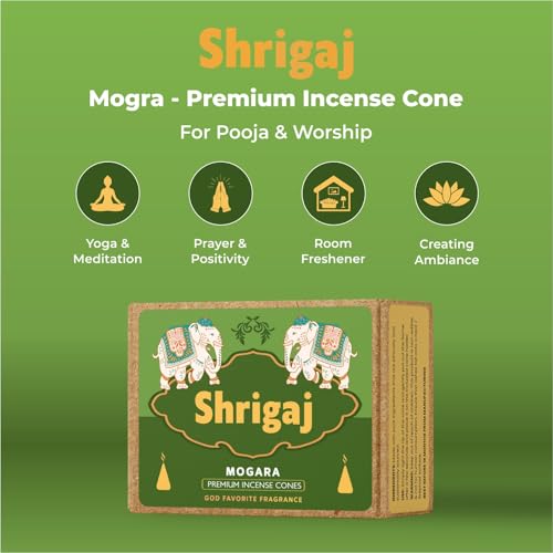 Image of Natural Mogra Fragrance Dry Dhoop Cones - 51 Cones for Daily puja, Meditation & Rituals (Mogra)