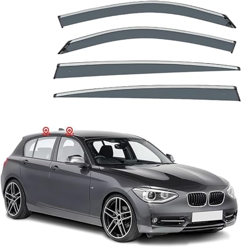Deflectores de Aire para BMW 1 Series Hatchback MK2-F20 2012-2018, Ventana de Coche, deflectores de Lluvia Integrados, deflectores de Viento Integrados